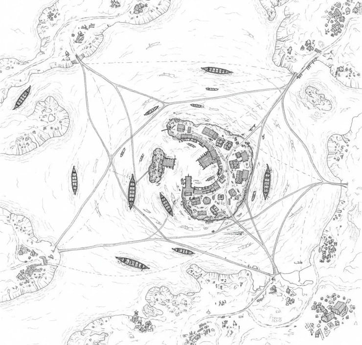 Viking trade town located at the crossroads of major seafaring routes in Northern Europe